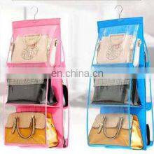 Wholesale Hanging Three-Dimensional Double-Sided Six Layer Perspective Finishing Bag Handbag Organizer Dust-Proof Storage thumbnail-2