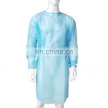 disposable isolation gown  with knitted cuff from Xiantao Factory