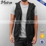 2016 OEM Fashionable Mens Gray Hooded Vest thumbnail-1