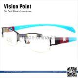 Style Colored Design Full Frame Metal TR90 Changeable Temple for Women Eyewear thumbnail-1