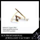 Handmade Imitation Kundan Jewellery Rings Electrocardiogram Shape Rings Wholesale Alloy Material With High Polished thumbnail-2