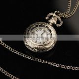 WP036 New Ladies Silvered Stainless Steel Case White Dial Necklace Pendant Quartz Pocket Watch