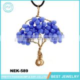 Cute Jewelry 2016 Leather Chain Handmade Tree Of Life Necklace