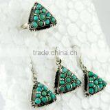 Amazing Created !! Turquoise 925 Sterling Silver Jewellery Set, Gemstone Silver Jewellery thumbnail-3