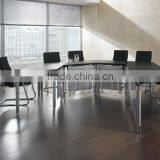 Modern Quarter Round Curved Wooden Movable Office Conference Table(SZ-MT118-1)