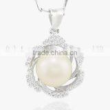 S925 Sliver Jewelry Pearl Pendants Freshwater Pearl Girls Pendants thumbnail-1