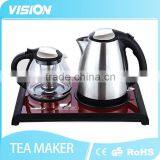 8992T-F1 Black Color Electric Tempered Glass Tea Maker Set thumbnail-1