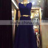 Skirt Decorated With Golden Leaf Buckle Belt Ladies Dress Fine Decorative Elastic Elastic Metal Waist Chain Belt thumbnail-3