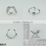 2016Fashion Product Alloy Ring Cross Rhinestone Silver Plating R815 thumbnail-2