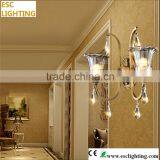 Crystal Wall Lights Indoor Brass Color Warm Light