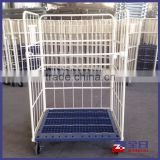 Nestable Roll Mesh Container with Plastic Pallet