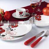 20pcs Porcelain Decoration Plate--Round Shape Dinnerware With Cut Decal