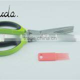 5 Blade Stainless Steel Multifunction Herb Scissor/paper Scissors With Brush BD-S1623 thumbnail-2