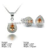 [SZH-1205] 925 Silver Jewelry Set With CZ Stones, Micro Pave Setting, Wedding Jewelry Sets. thumbnail-4