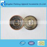 Custom Logo Pop Antique Copper Shank Button for Jeans