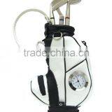 Golf Penholder With Clock and Three Metal Pens