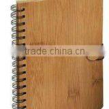 New Design Spiral Bamboo Jotter With Elastic Closure thumbnail-1