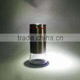 Cylindrical Stainless Steel Sleevel Glass Storage Jar Mason Jar With Screw Cap thumbnail-4