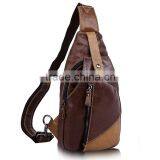 Vintage Mens Genuine Cowhide Leather Cross Body Bag