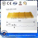 YX25-205-820 0.28mm Thickness Painted Galvanized Roof/PPGI Corrugated Sheet for Roof and Wall Panel thumbnail-1