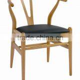 Antique Y-Shape Restaurant Furniture Solid Wood Arm Chair thumbnail-5