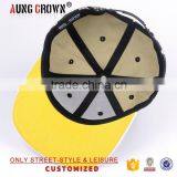 Wholesale High Quality Panels Custom Snapback Cap Leather thumbnail-6