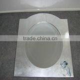 Simple Silver Oval Mirror thumbnail-1