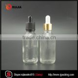 trade assurance 60ml clear glass bottle with dropper for cosmetic