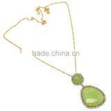 Sea Green Chalcedony Pendant Handmade Necklace thumbnail-1