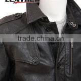 2014 Spring New Winter Children Woolen Thicken Leather Coat,boy Versatile Cotton Collar Jacket thumbnail-3