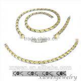 Two Tone Gold Plated Magnetic Chain of Surgical Steel