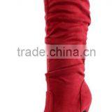 Baghdad Knee High Slouch Boots,women High Heel Boot,Red Boots thumbnail-2