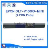 Best Sell Compact Design Mini 4 PON EPON OLT GPON OLT Optic Fiber Networking Equipment Optical Line Terminal for FTTH Solution