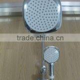 White Square Round Rain Shower Head Set thumbnail-1
