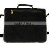 Handmade Genuine Leather Black Suede Laptop Bag and Suede Satchel Briefcase thumbnail-3