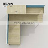 European Style Frosted Glass Partition Workstation With Overhead Cabinet thumbnail-3