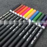 12c 7 Inch High Quality Color Dipped Matt Black Round Bar Color Pencil thumbnail-2