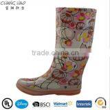 (CH.W151) Flower Rain Boots Summer Dress Lady Rubber Boots Factory