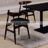 Modern Compact Solid Wood Leather Living Room Dining Chair thumbnail-6