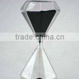 elegant high transparency 7.5" diamond hourglass, 30 minutes