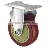 Medium Duty Pu Furniture Wheel 100mm Threaded Stem Swivel Caster thumbnail-2
