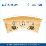 printed paper cup fan/paper cup blank/paper cup sheet with cute logo