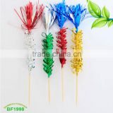 Disaposable wooden decorative toothpicks with spiral firework