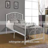 White Metal Single Bed for Kids or Home Furniture Frame thumbnail-1