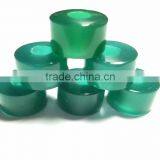 AAA Green Color Quartz Fancy Smooth Handmade Big Hole Tyre Beads thumbnail-1