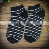 factory wholesale custom stripe black/white color tight socks cotton cotton