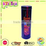 Wine Whiskey Cognac xo Bottle Promotion Tall Round Tin Box