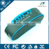 B6 blue color wireless handsfree LED bluetooth speaker with FM radio, support TF card,Bell Ring and holder for bicycle