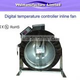 Hyroponics digital temperature contol centrifugal inline duct fan