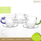 Unbreakable Pyrex Glass Drinking Custom Espresso Cup And Saucer thumbnail-3